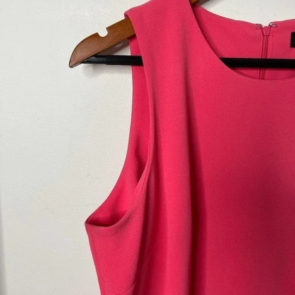 Ivanka Trump Pink Sheath Dress with Ruffle Overlay Size 12 - Picture 9 of 10